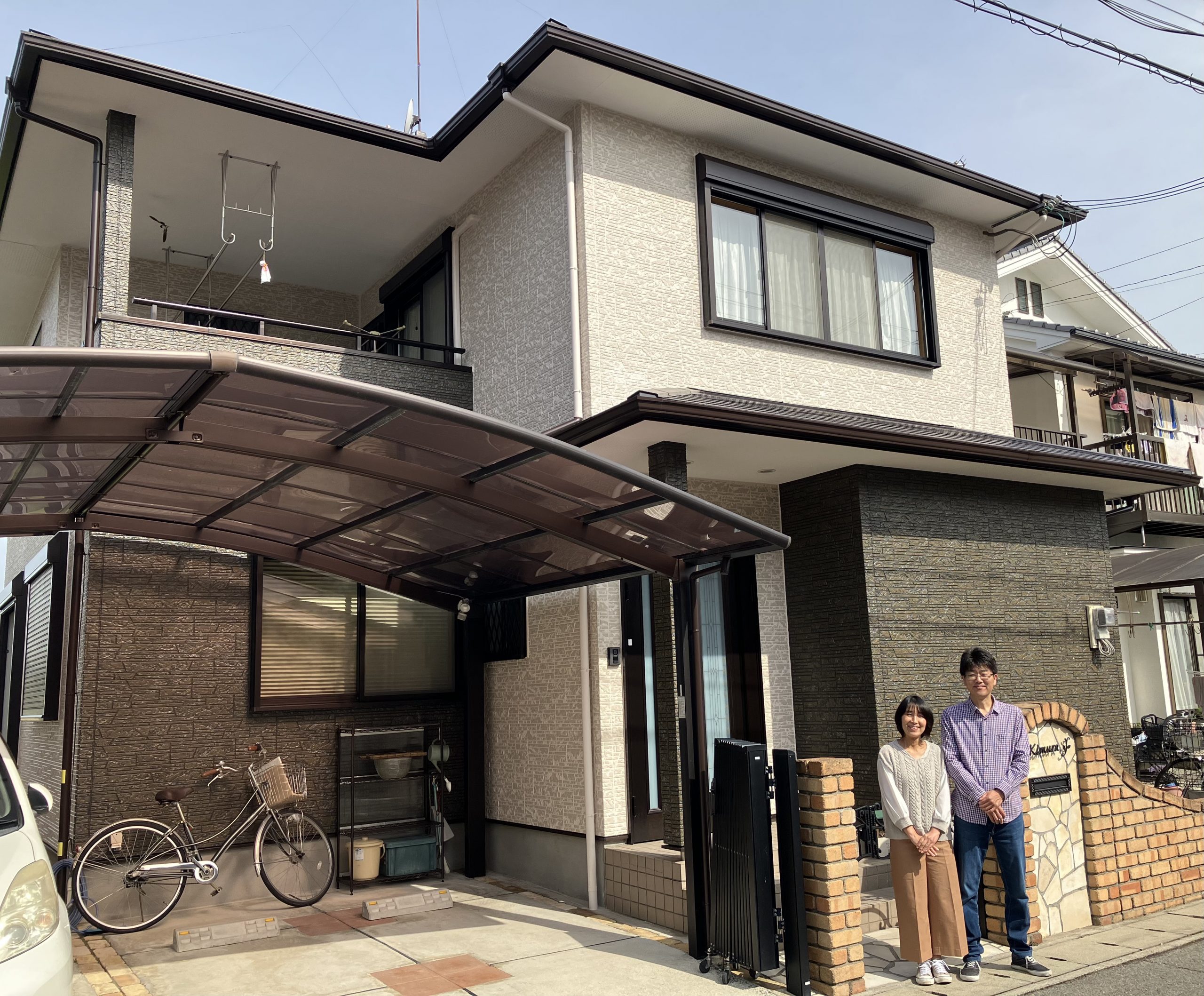 相生市の外壁塗装After—落ち着いた配色と均一な塗膜で上質に