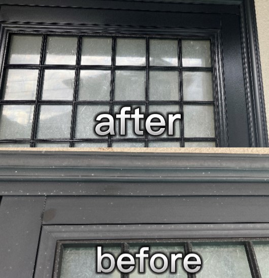アルミ製ブラック塗装の玄関ドア・藤原ペイント
