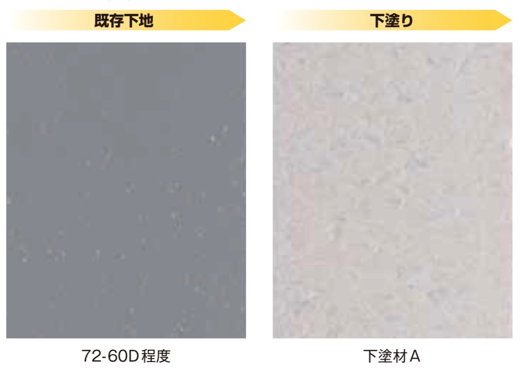 日本ペイントのジキトーンセラアートＳｉの工程、既存下地と下塗り・藤原ペイント