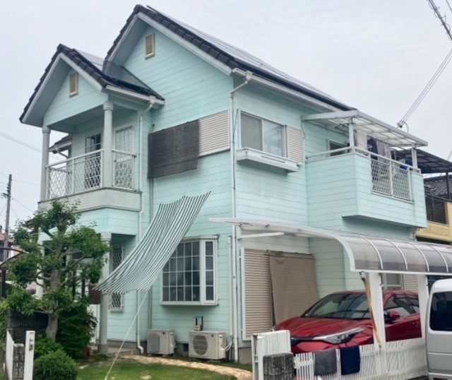 姫路市周辺のたつの市誉田町で外壁塗装Before・藤原ペイント